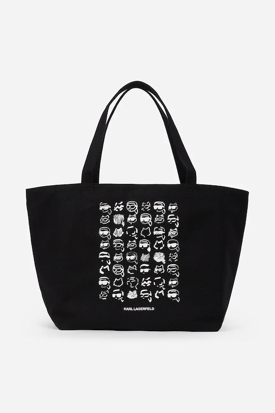 

Хлопковая сумка Karl Lagerfeld, черный
