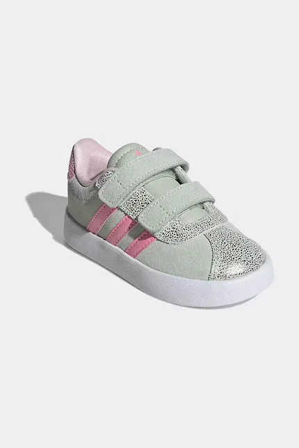 Кроссовки детские VL COURT 3.0 Adidas, бирюзовый — фото 2