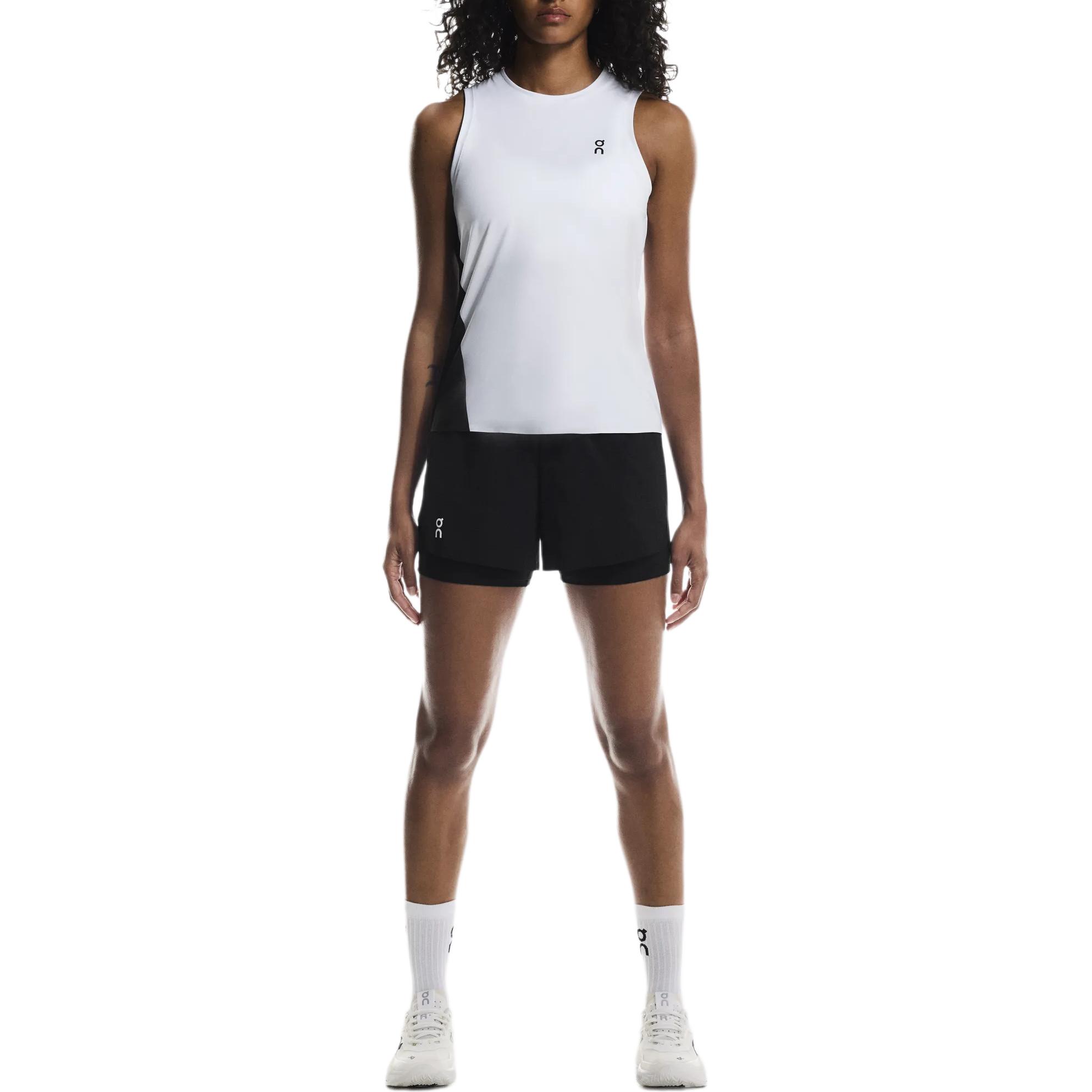 

On Женская безрукавная майка для спорта белая | black