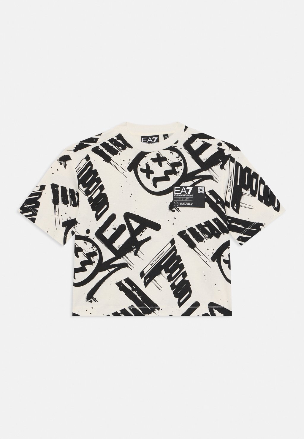 

Рубашка с принтом UNISEX EA7 Emporio Armani, белый