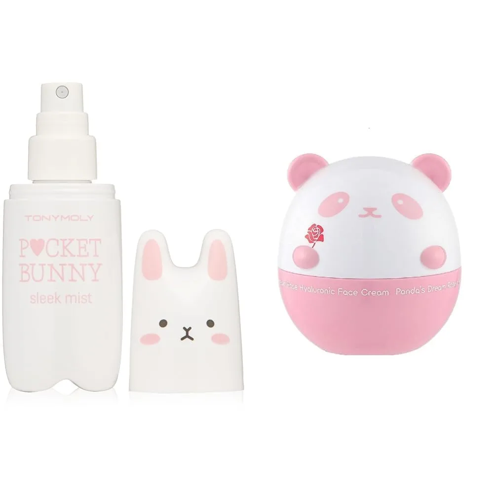 TONYMOLY Pocket Bunny Sleep Mist Moisturizer, 60 мл Panda's Dream Rose Hyaluronic Face Cream увлажняющий крем для всех типов кожи, успокаивающий, 150 мл