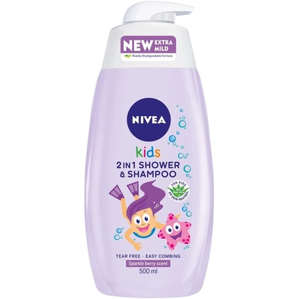 

Aloe Vera Kids 2 в 1 Душ и шампунь Very Berry 500мл, Nivea