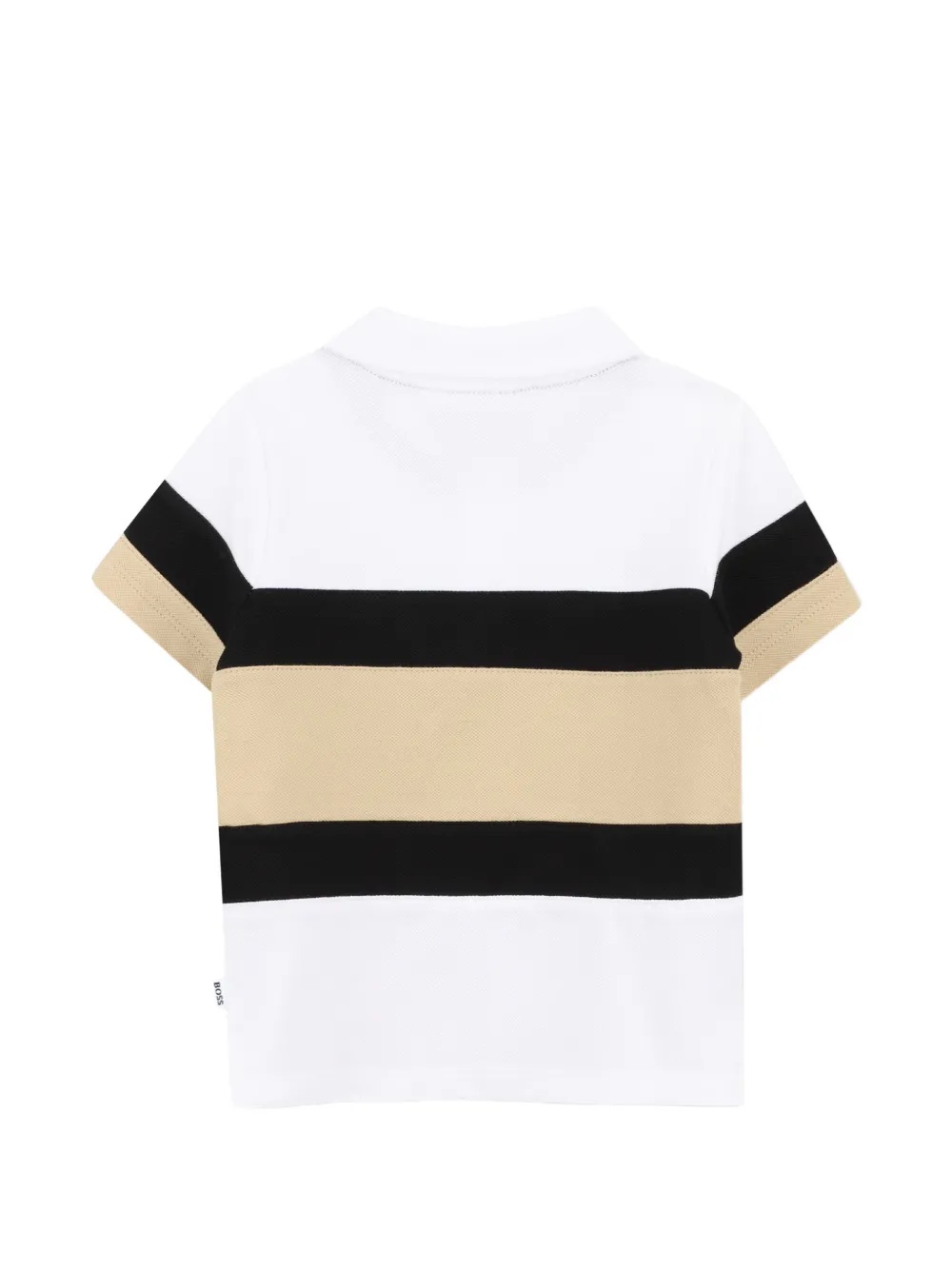 Рубашка поло в полоску Boss Kidswear, белый — фото 2