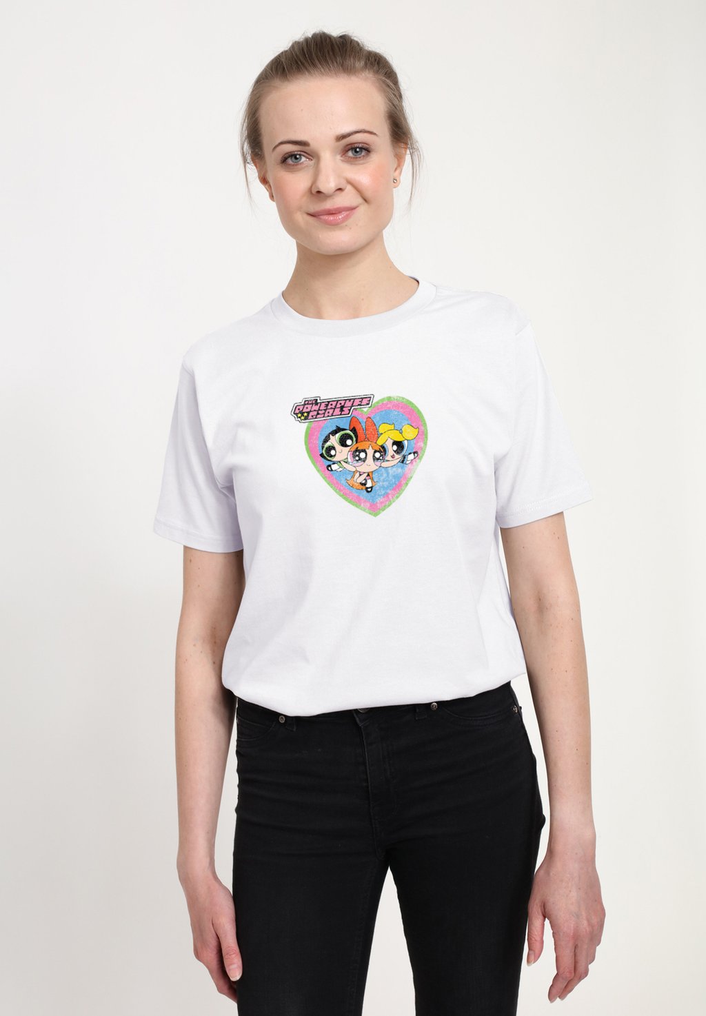 

Футболка с принтом THE POWERPUFF GIRLS FADED HEART Henry Tiger, белый