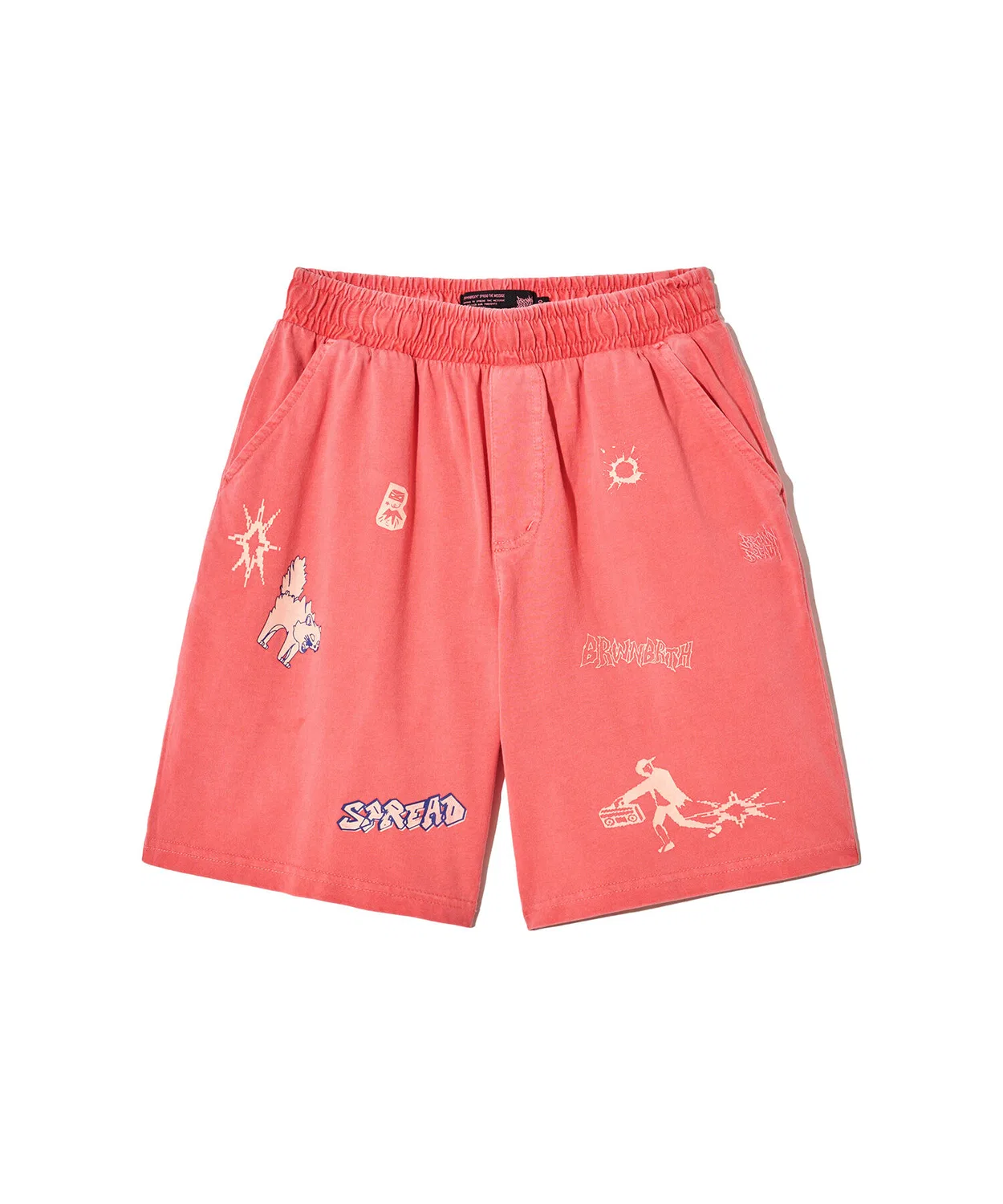 Детские шорты с пигментным окрашиванием розовые от Brownbreath Kids — фото 2
