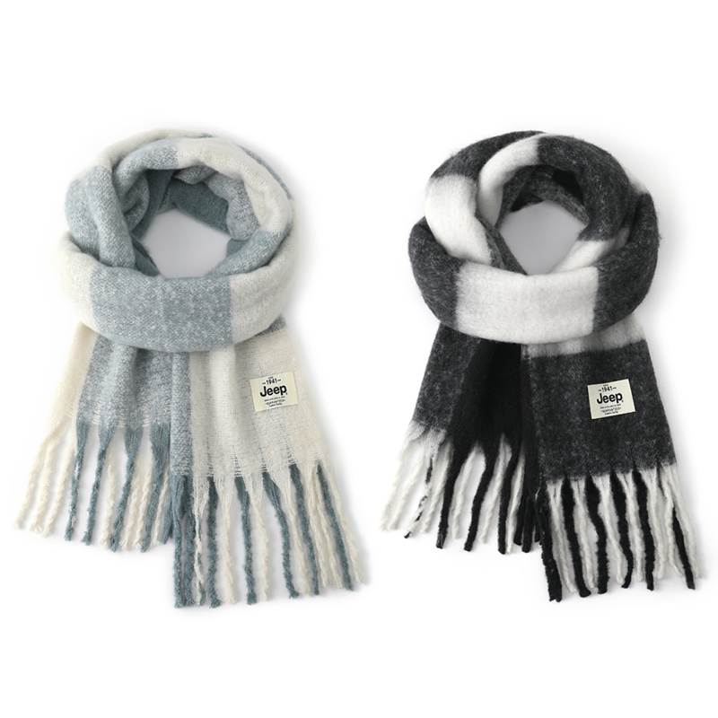 

Jeep Утепленный воротник для осени и зимы унисекс, 2 Pack (Board Blue White+Black Gray White)