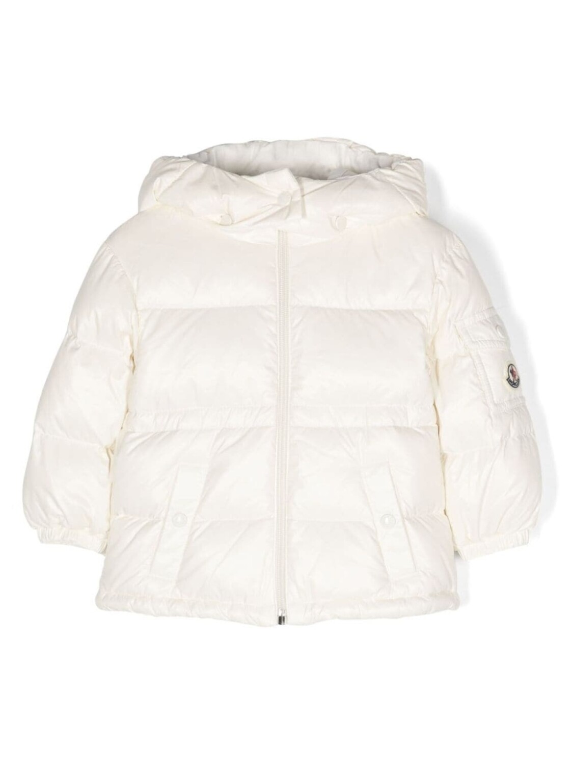 

Moncler Enfant пуховик Ebre с капюшоном, белый