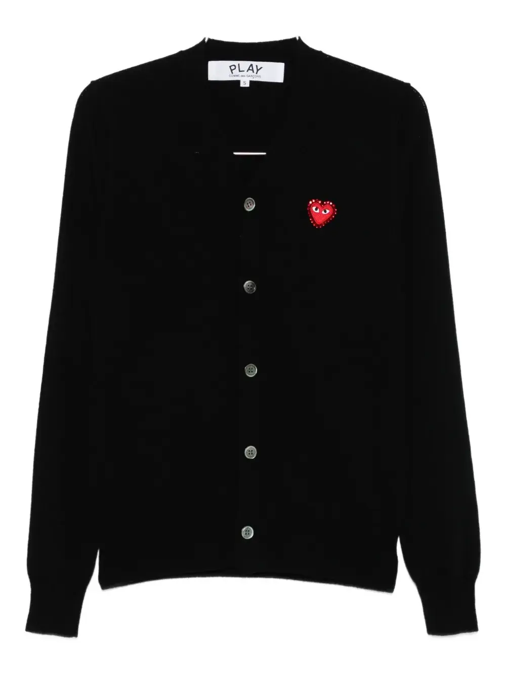 

Кардиган с эмблемой и стразами Comme Des Garçons Play, черный