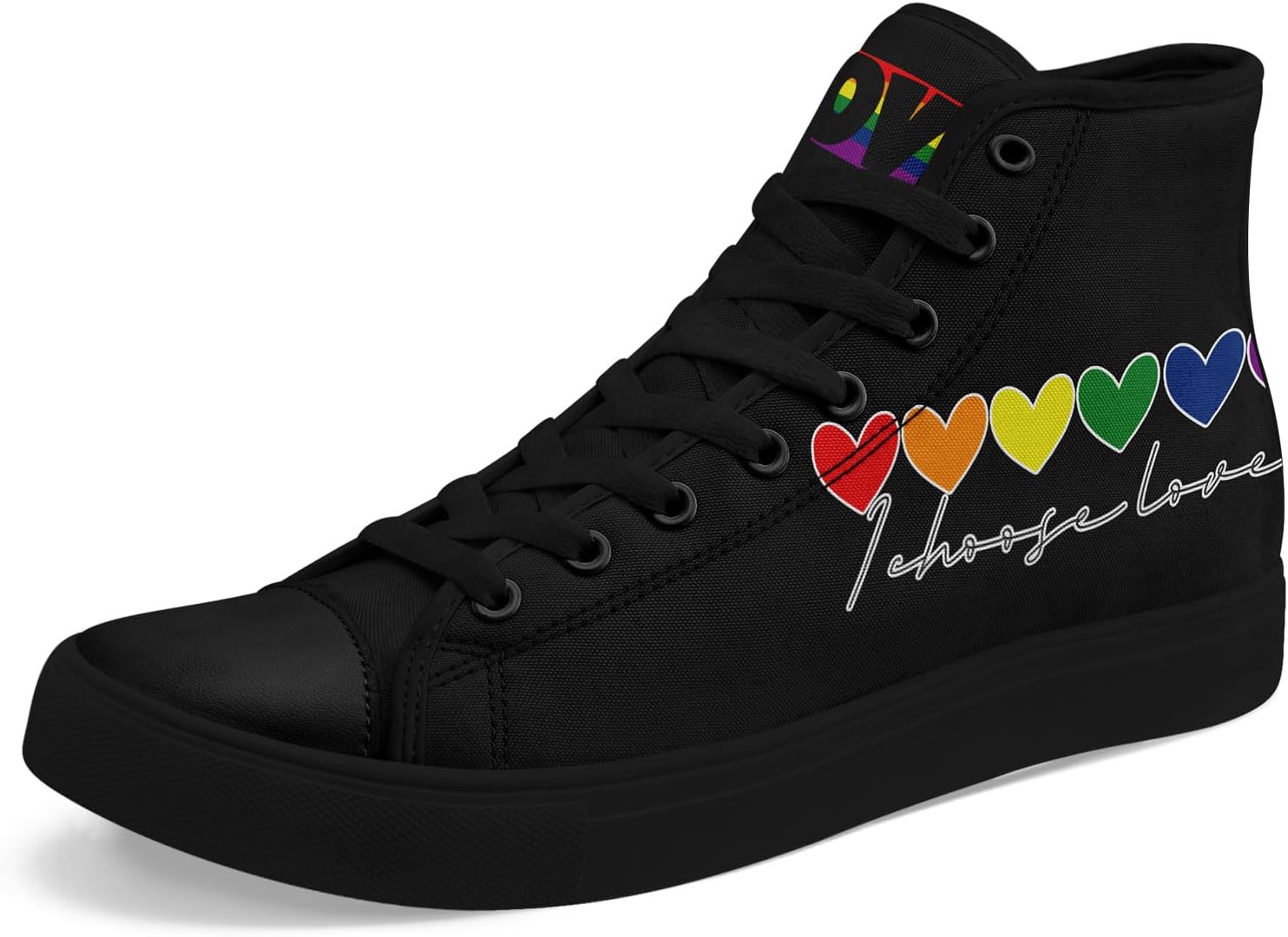 

Высокие кеды Rainbow на шнуровке - стильная обувь для мужчин и женщин, легкая повседневная обувь, подарок во имя равенства Awsole, черный/красный/зеленый/желтый/оранжевый