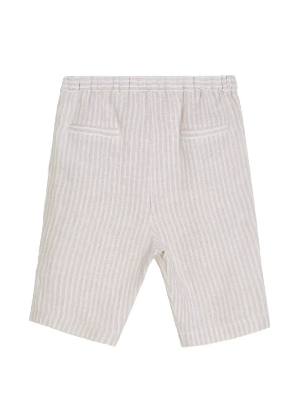 Льняные брюки Baby Bernie в полоску Brunello Cucinelli Kids, бежевый — фото 2