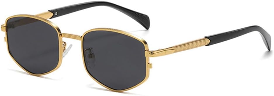 

Ретро-многоугольные металлические солнцезащитные очки для женщин, роскошные, модные градиентные, с защитой от УФ-излучения UV400, мужские солнцезащитные очки TYUVIVO, Golden Grey