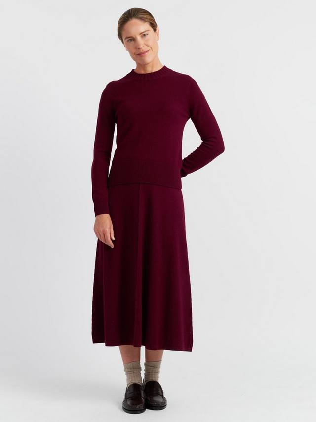 

Укороченный свитшот из смеси шерсти и кашемира Chinti & Parker, Dark Red