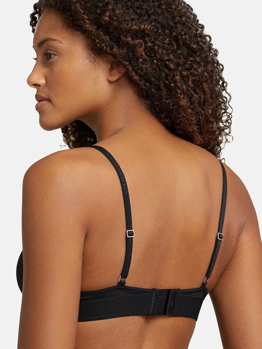 Бюстгальтер на косточках Polo Ralph Lauren Balconette Bra UNLINED DEMI BRA, черный — фото 3