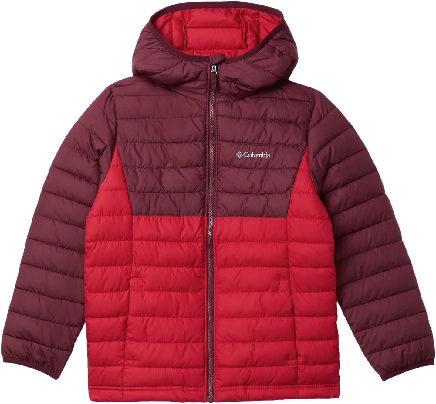 

Куртка Columbia Kids Powder Lite II Hooded Jacket, цвет Mountain Red/Rich Wine