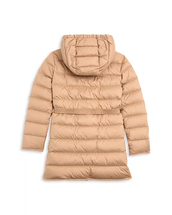 Длинное пуховое пальто Pasenza для девочек - для детей постарше. Moncler, бежевый — фото 2