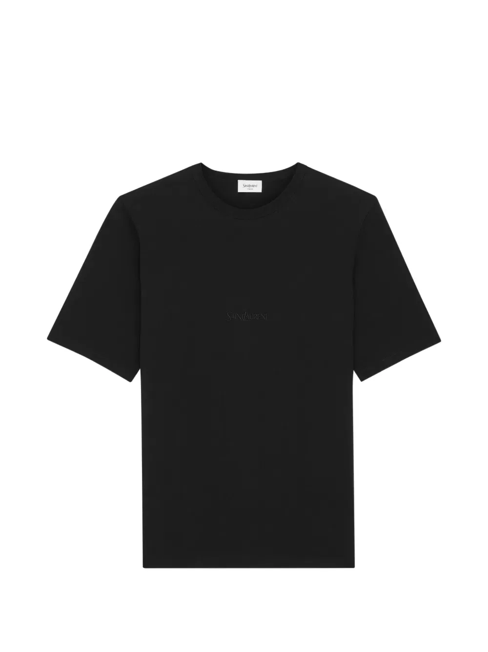 Футболка с вышитым логотипом Saint Laurent, черный