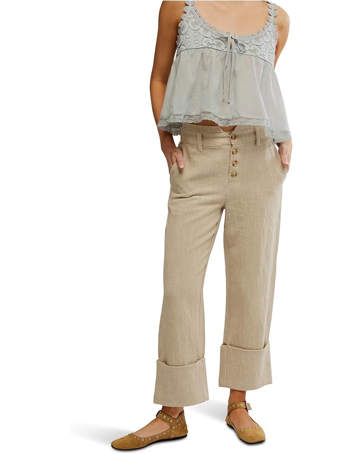 

Брюки Free People Parkway Cuffed Trousers, цвет Natural Combo