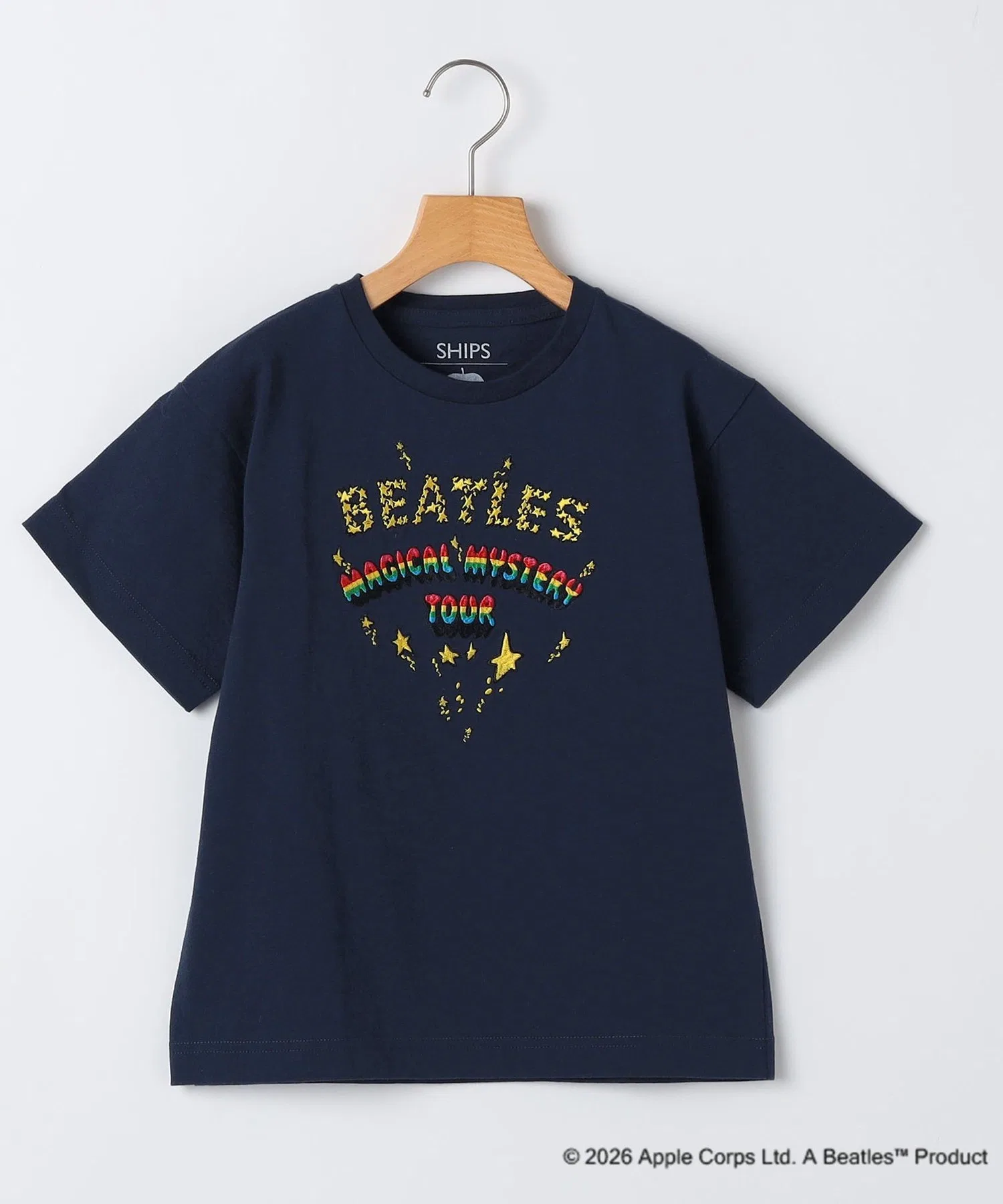 Детская футболка SHIPS KIDS The Beatles с вышивкой тёмно-синего цвета