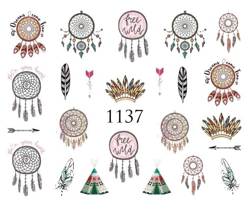 

Водные наклейки для ногтей - №1137, Raisin