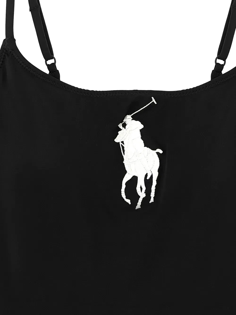 Слитный купальник Kennedy с вышивкой пони POLO RALPH LAUREN, черный — фото 3