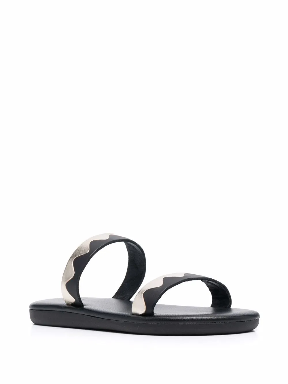 Шлепанцы Paralia с узором зигзаг Ancient Greek Sandals, черный — фото 2