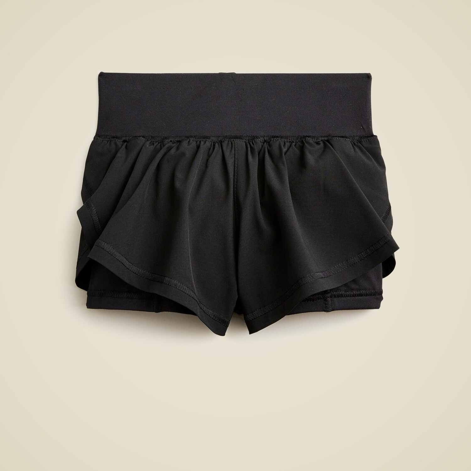 

Короткие шорты для девочек с активным трепетом J.Crew, черный