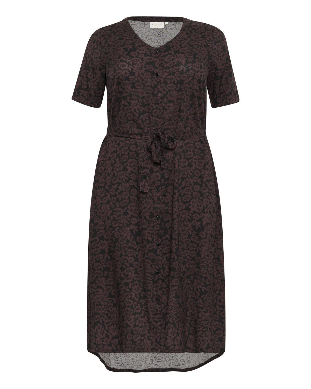 

KAFFE CURVE Платье-рубашка 'Bella' в цвете Chocolate