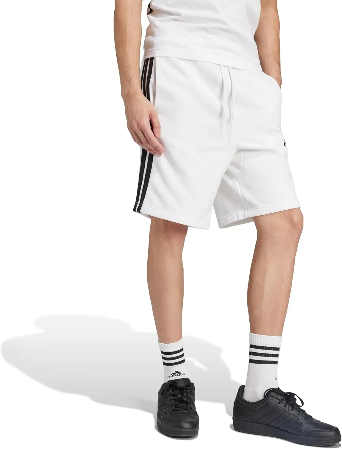 adidas Essentials 3-Stripes Fleece шорты 9 дюймов — фото 2