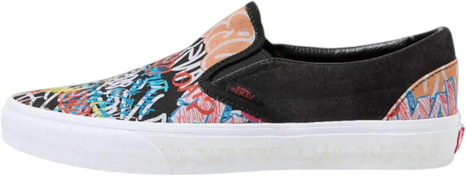 Vans - Классические кожаные слипоны для мужчин и женщин, Black