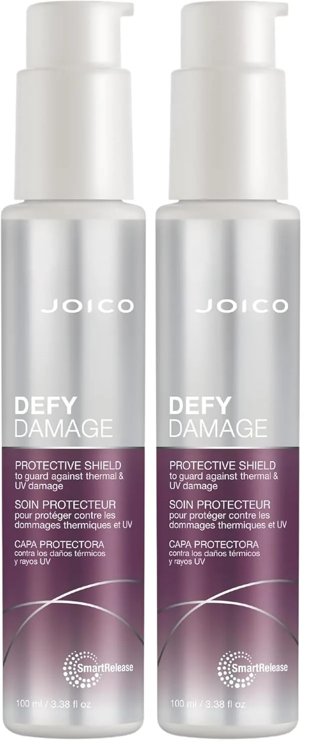 Joico Defy Damage Protective Shield для поврежденных и окрашенных волос, защита от ультрафиолета и термического воздействия, укрепление и сохранение цвета, с маслом семян моринги и аргинином 100 мл (2 шт.)