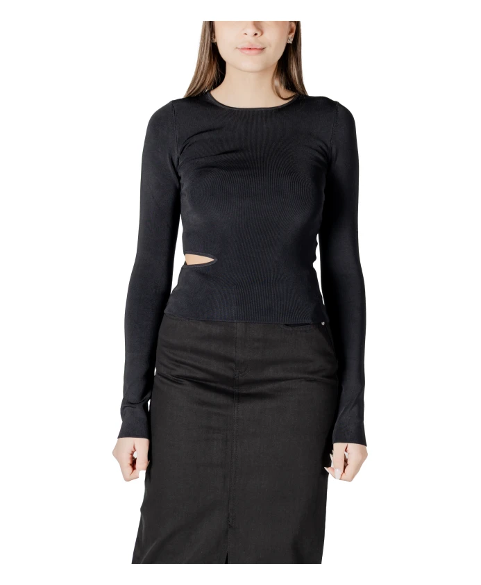 

Черный вязаный свитер с круглым вырезом Calvin Klein Jeans, черный