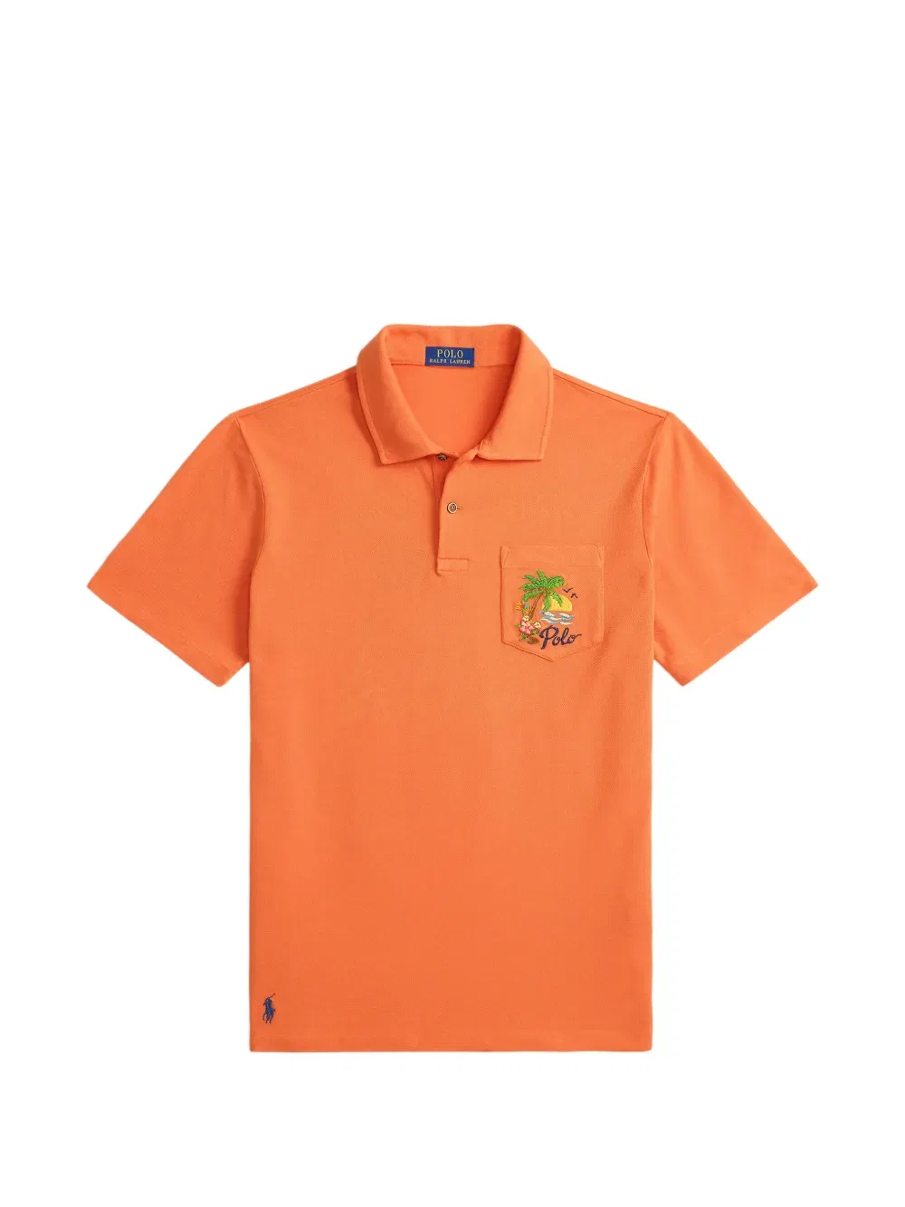 Поло с вышитым карманом Polo Ralph Lauren, оранжевый