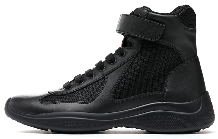 

Высокие повседневные кроссовки мужские черные PRADA