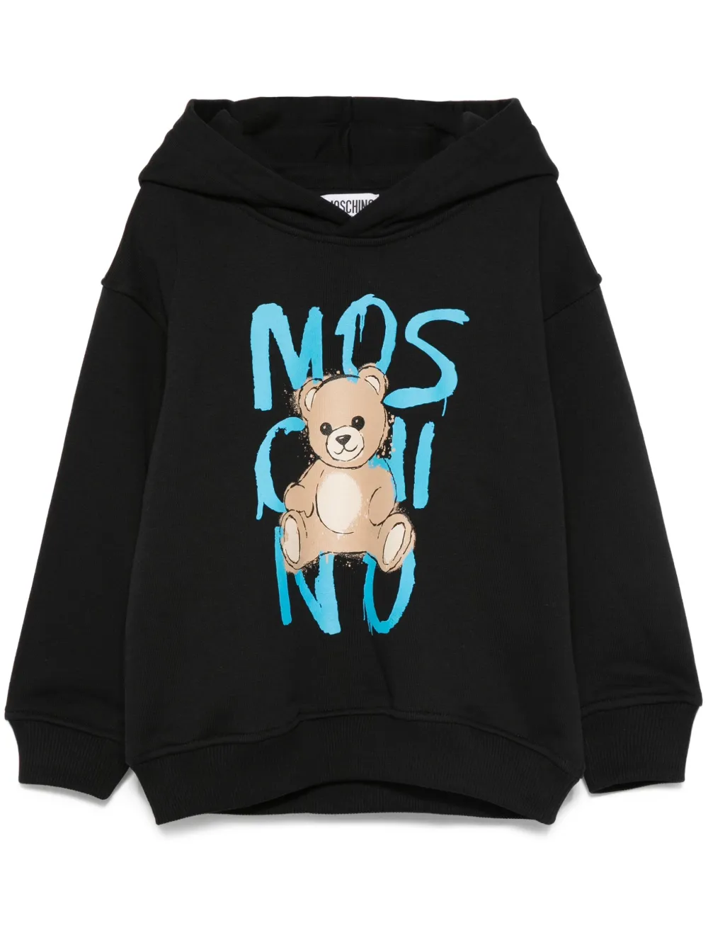 

Толстовка с принтом плюшевого мишки Moschino Kids, черный