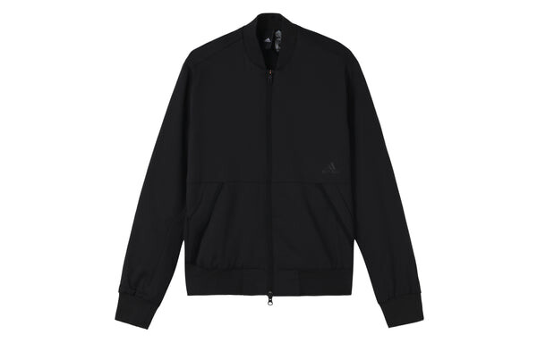 Куртка adidas Fi Jkt Wv Bomb Logo Printing Fleece Lined Stay Warm Sports Jacket Black, черный — фото 2