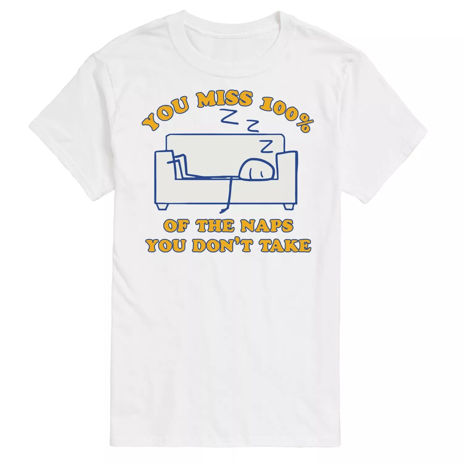 

Футболка с рисунком Big & Tall You Miss 100 Naps License