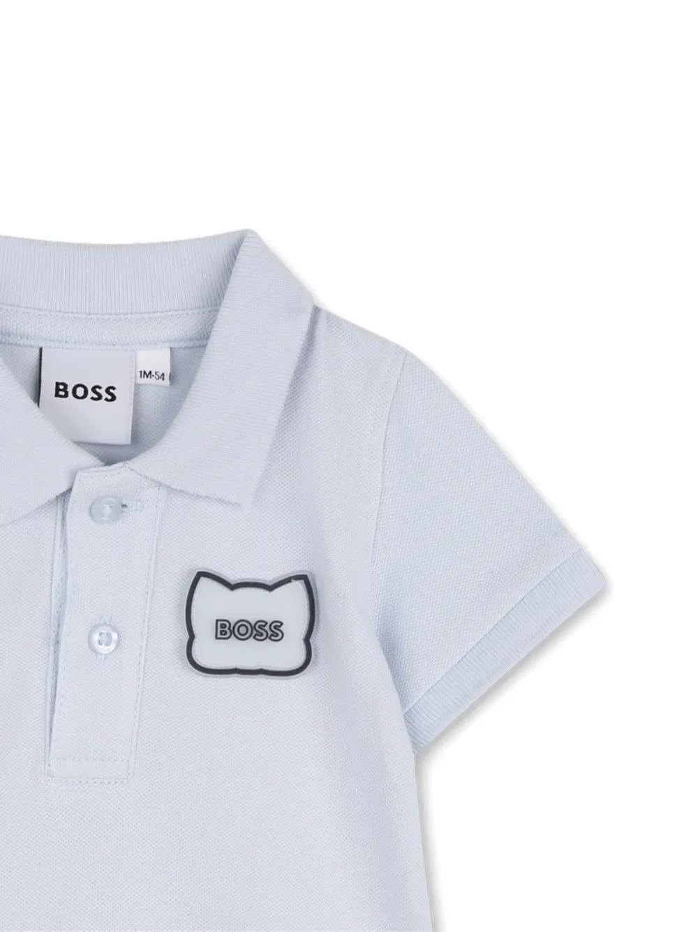 Рубашка поло с аппликацией BOSS Kidswear, синий — фото 3