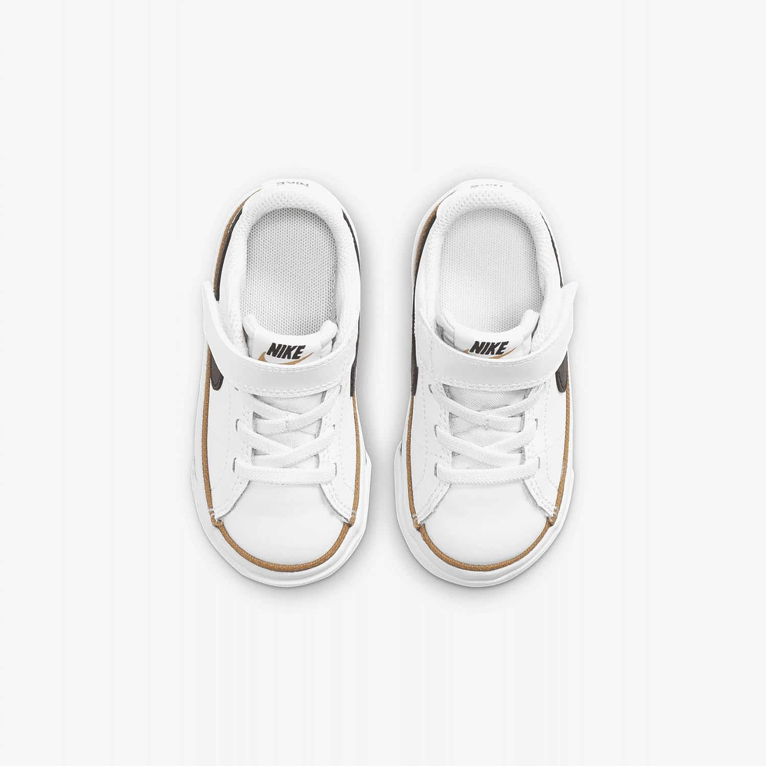 Кроссовки Nike Unisex-Child Court Legacy, белый/черный/коричневый/светло-коричневый — фото 4