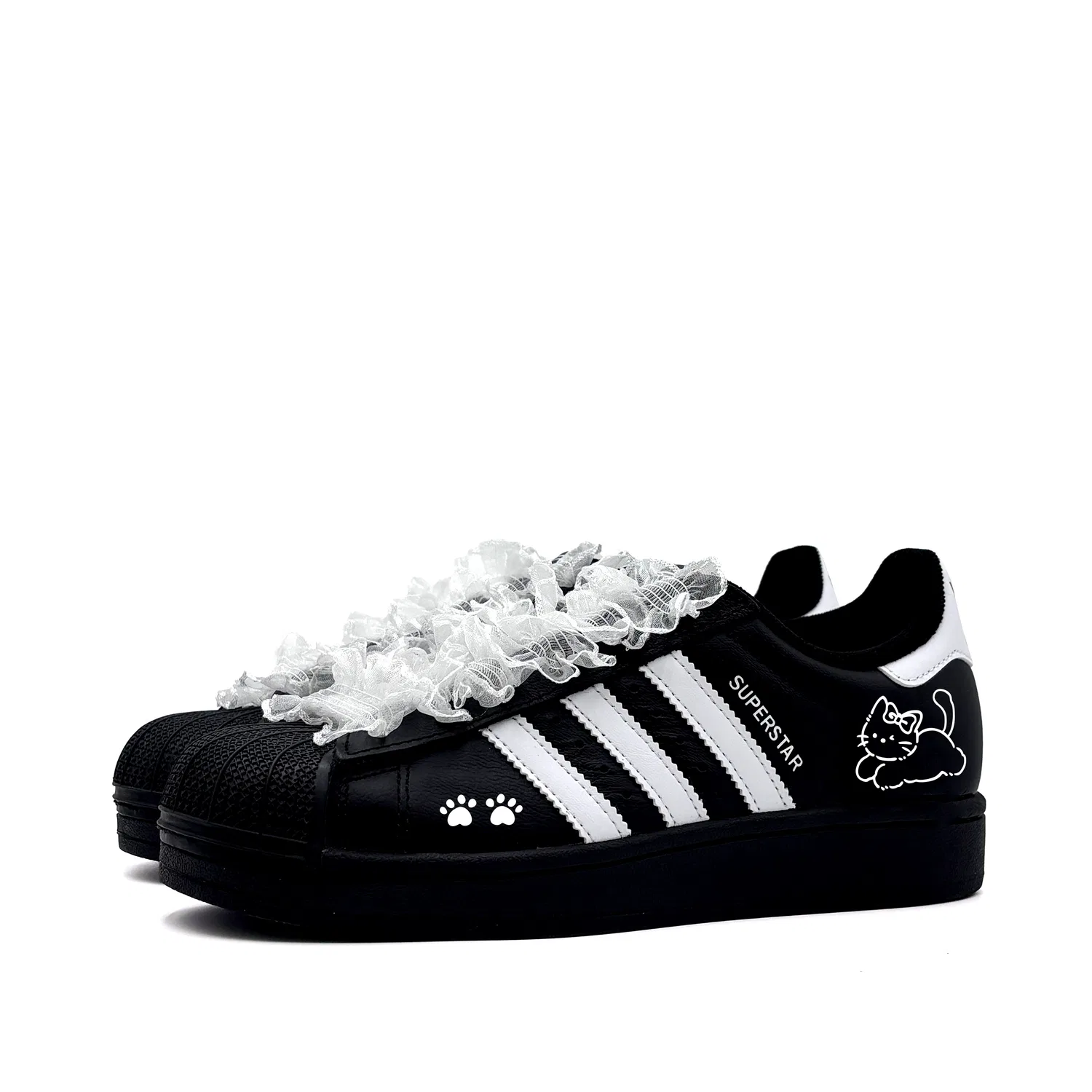 Кроссовки кожаные Adidas Originals Superstar 2 черные — фото 4