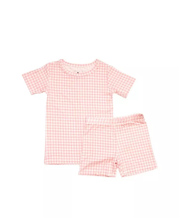 

Пижамный комплект для девочек в клетку "сахарная клетка" - для малышек. Motette, розовый