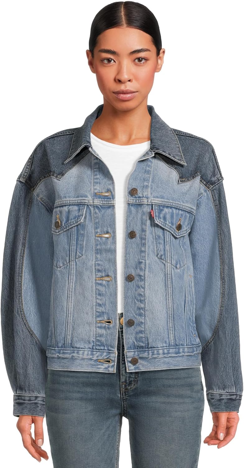 

Levi's Женская ковбойская куртка в стиле 90-х с лоскутным принтом, Free Range