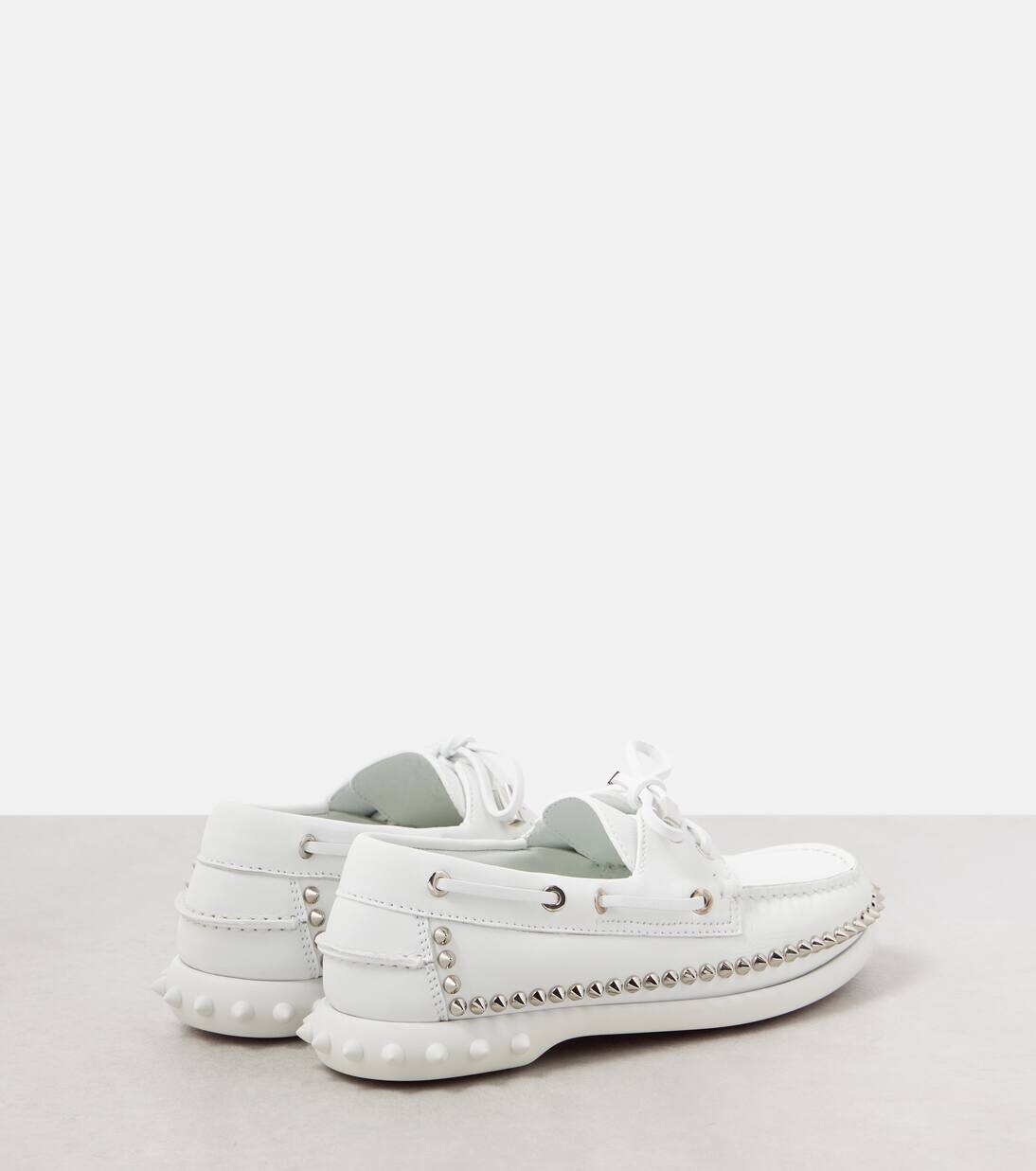 Туфли-лодочки из кожи Gerockel Christian Louboutin, цвет white/silver — фото 3