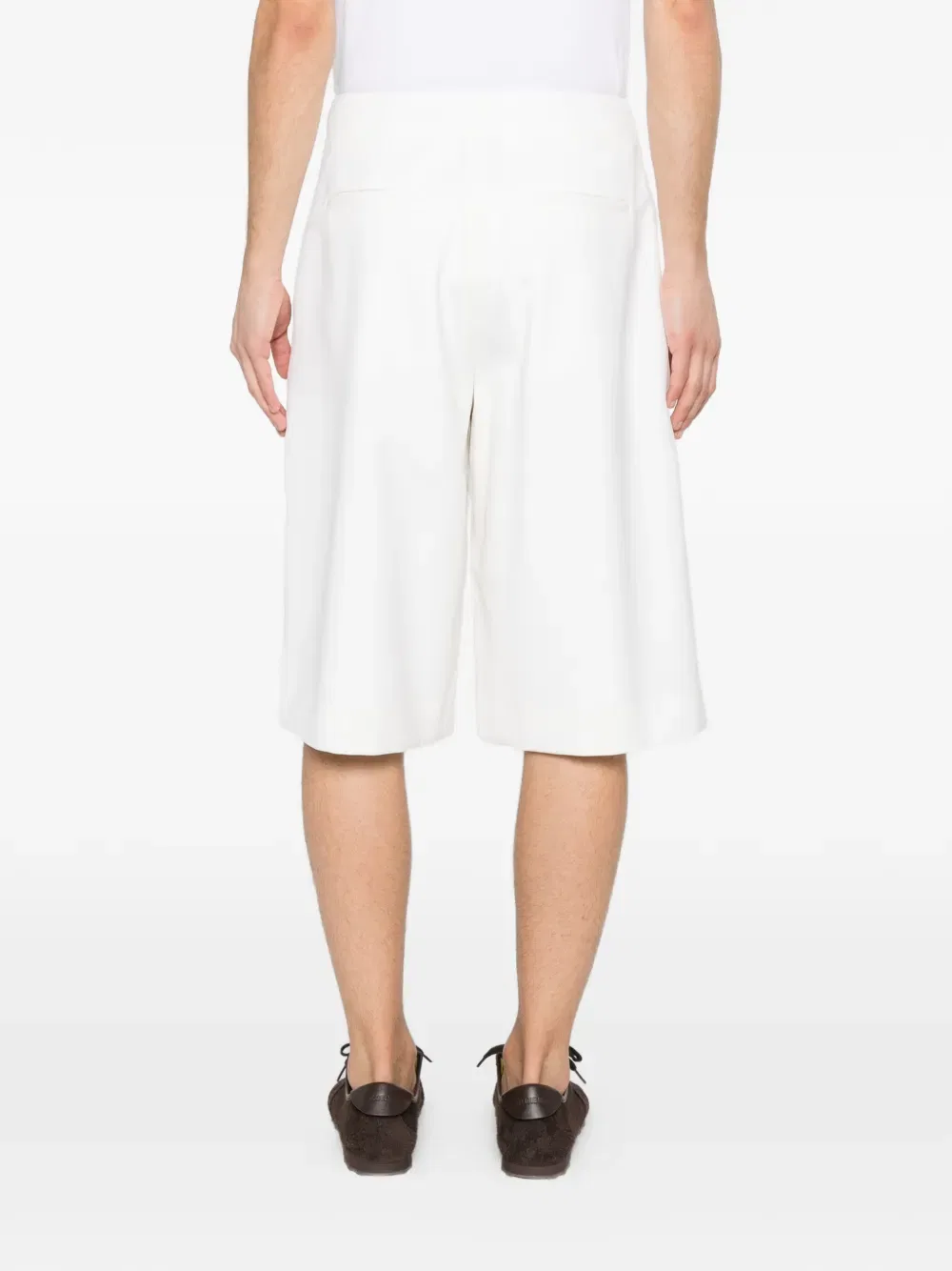 Шорты с пуговицами из муассона Jacquemus, белый — фото 4