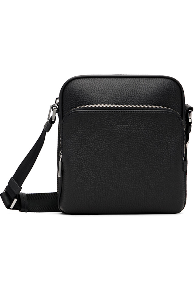 

Сумка репортера с тисненым логотипом Boss, черный