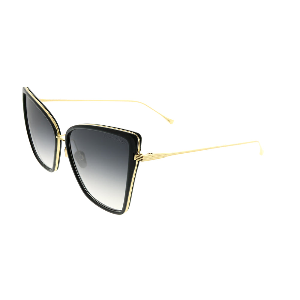 

Dita Sunbird 21013-A-BLK-GLD-59 женские солнцезащитные очки «кошачий глаз», цвет black-18k gold