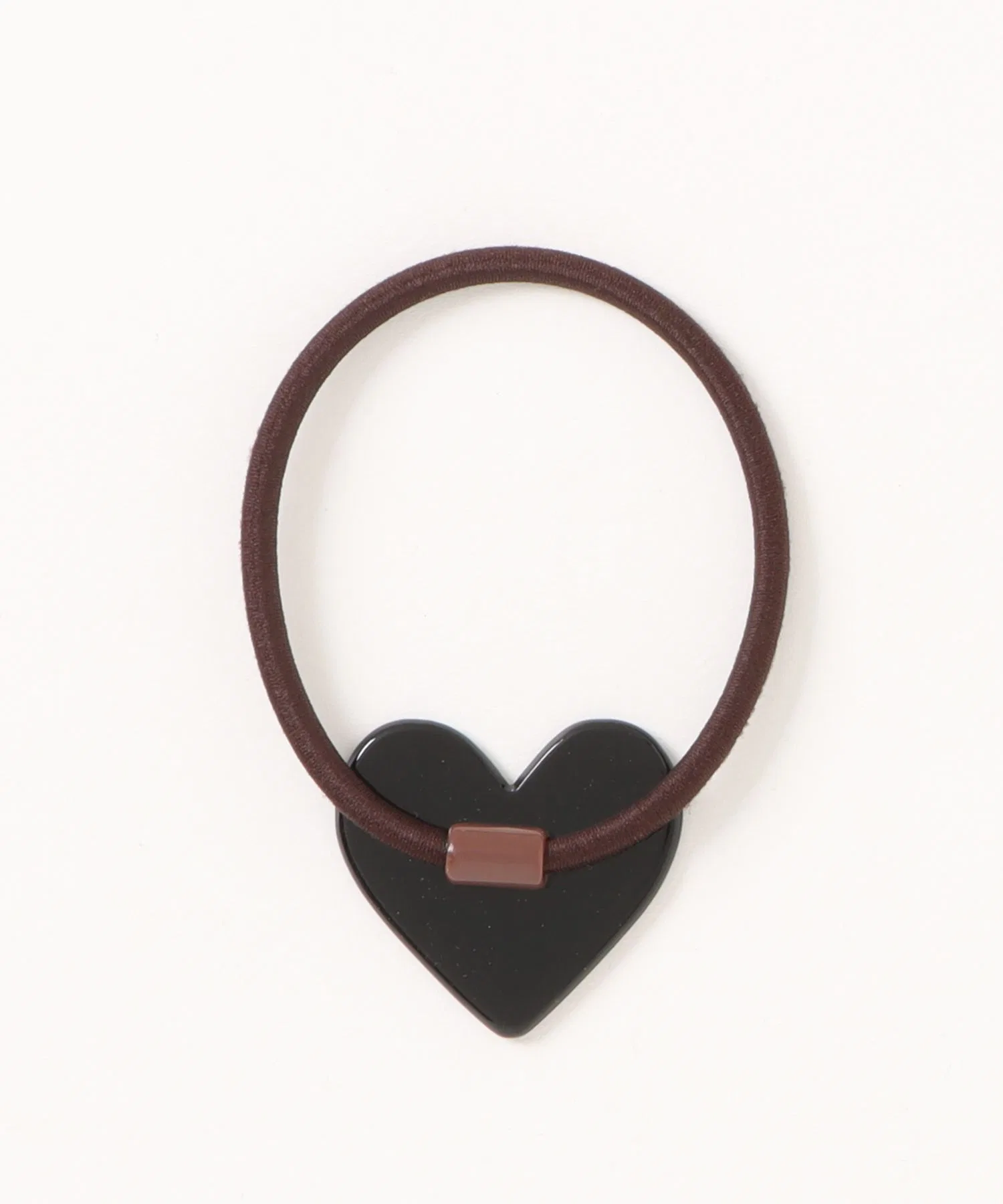 Резинка для волос с сердцем VIBGYOR черная — фото 3