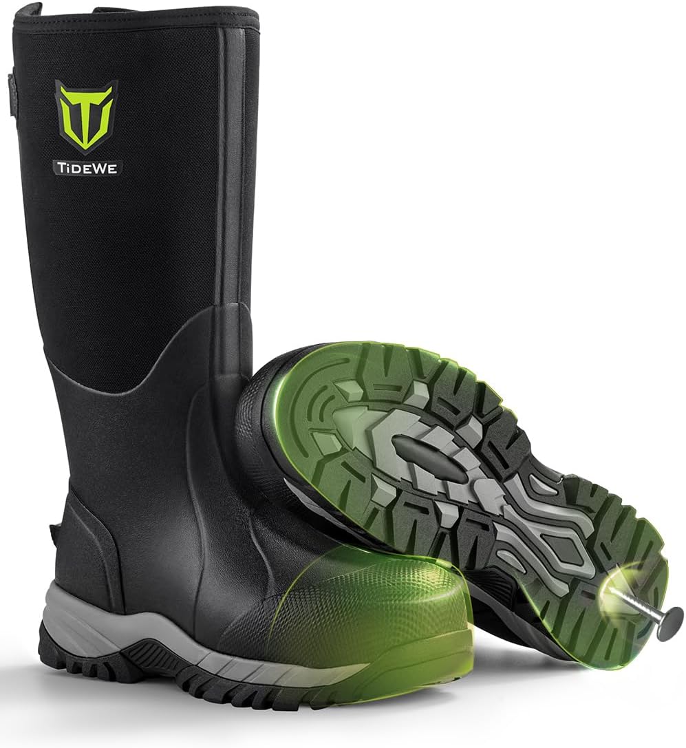 

Ботинки TIDEWE с защитой от проколов, стальным носком и жесткой вставкой, черные