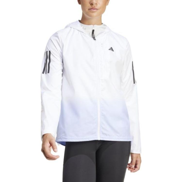Adidas Куртка женская белая фиолетовая тюнинг, White/Purple Tone — фото 4