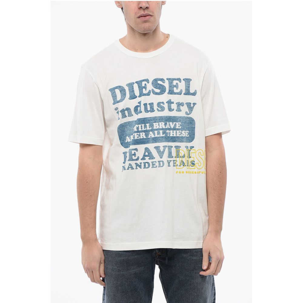 

Футболка с круглым вырезом RED TAG из мягкого джерси с принтом T-JUST-N9 Diesel, White