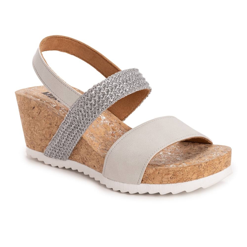 MUK LUKS Wendy Женские босоножки на танкетке, цвет Silver